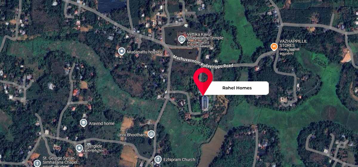 Rahel Homes by Travancore Foundation google map location