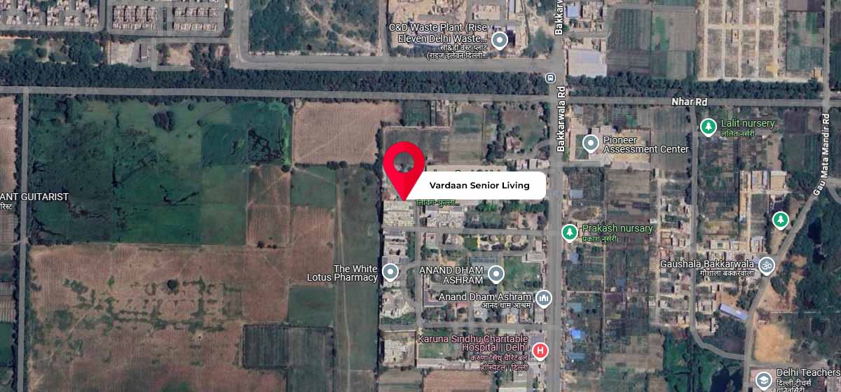 Vardaan Senior Living google map location
