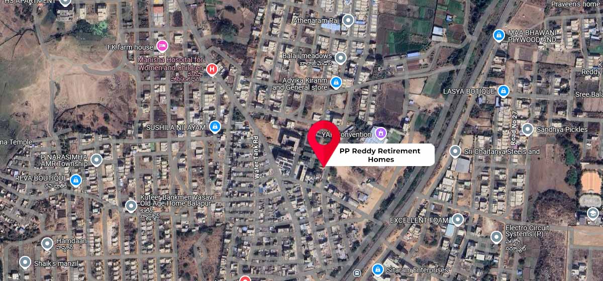 PP Reddy Retirement Homes google map location