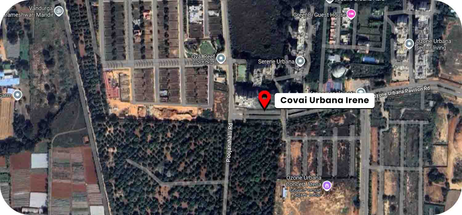 Covai Urbana Irene google map location