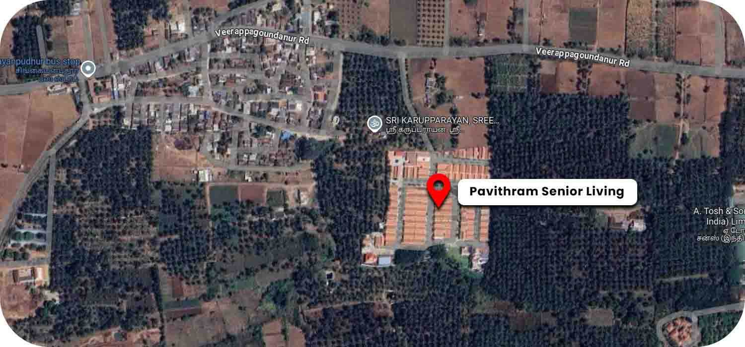 Pavithram Senior Living google map location