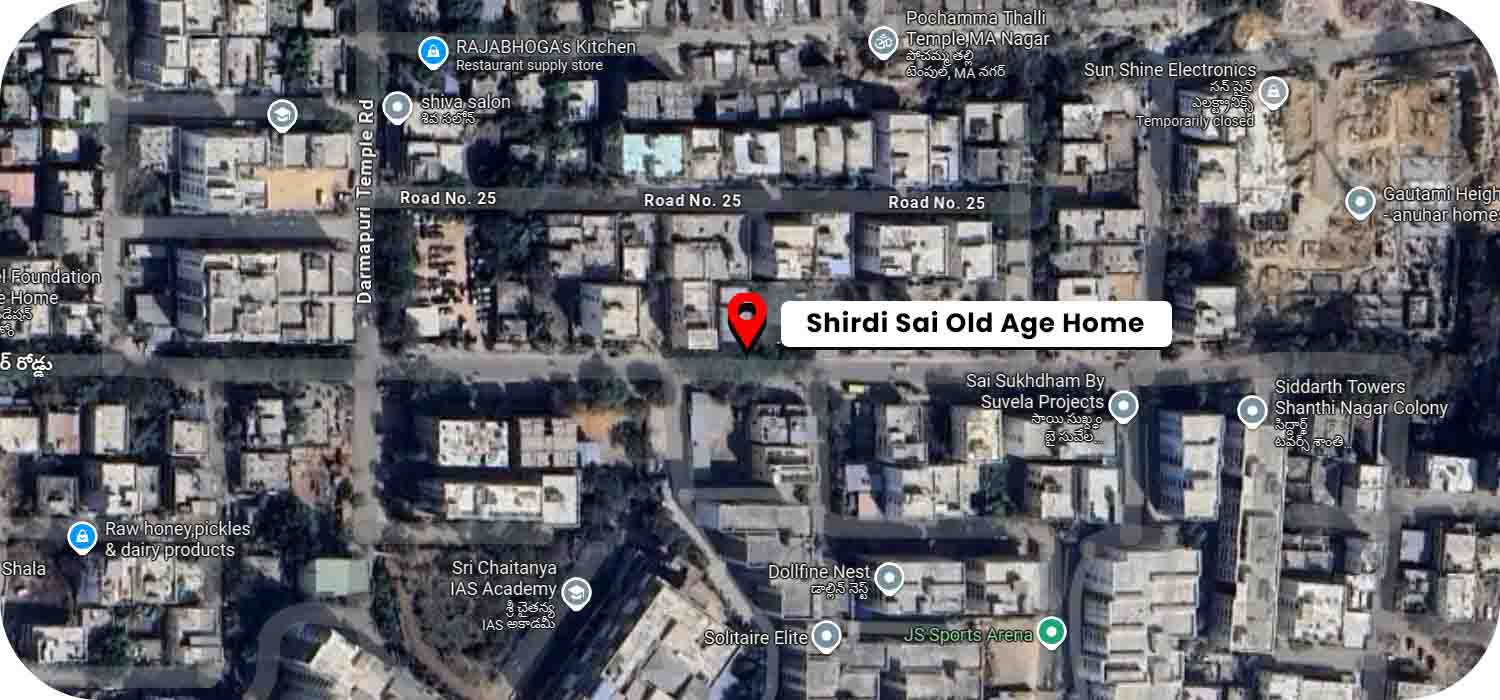 Shirdi Sai Old Age Home google map location