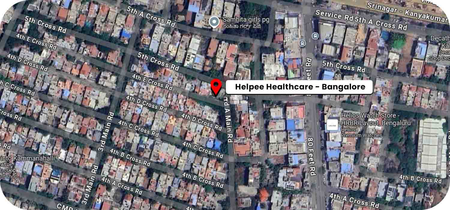 Helpee Elder Care Bangalore google map location