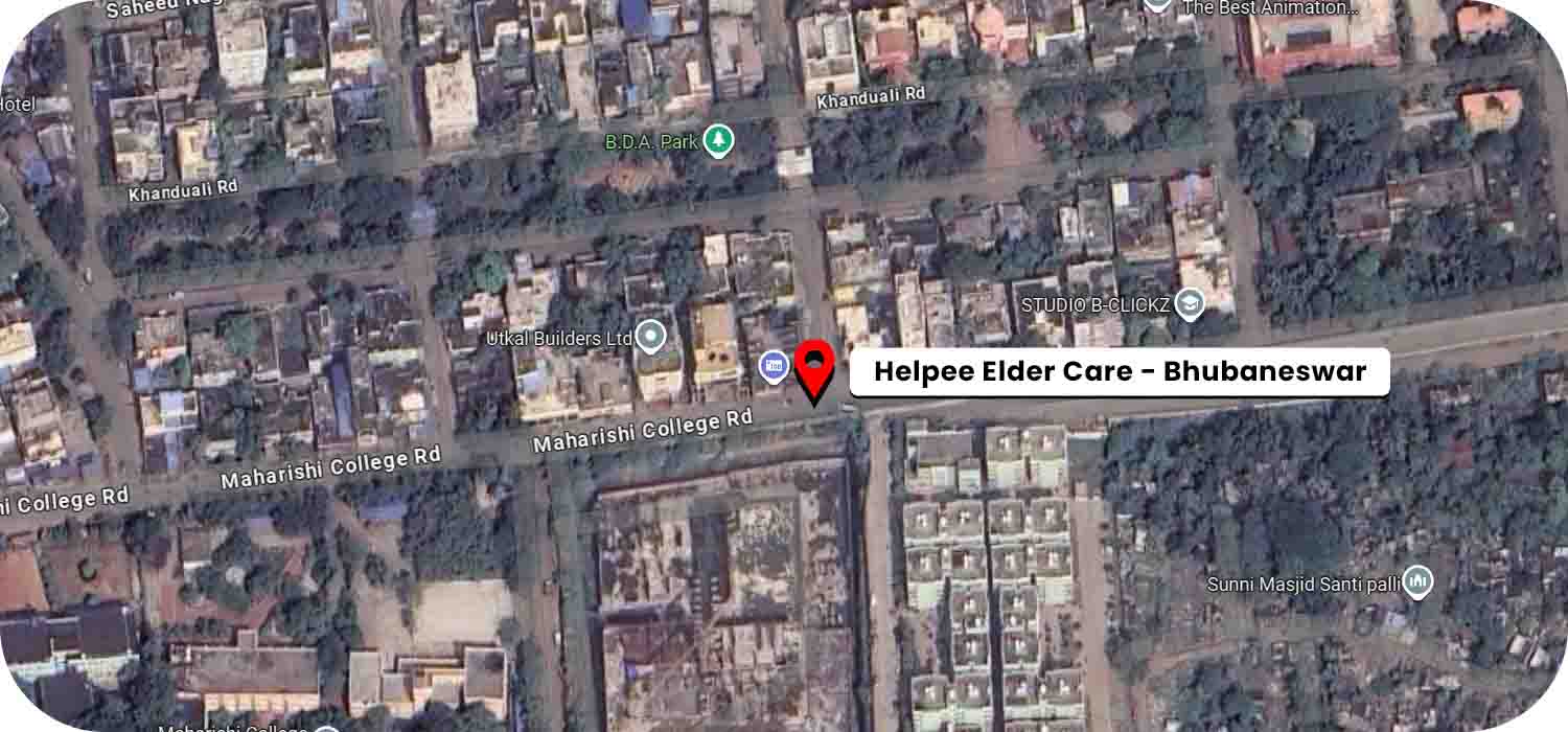 Helpee Elder Care Bhubaneswar google map location