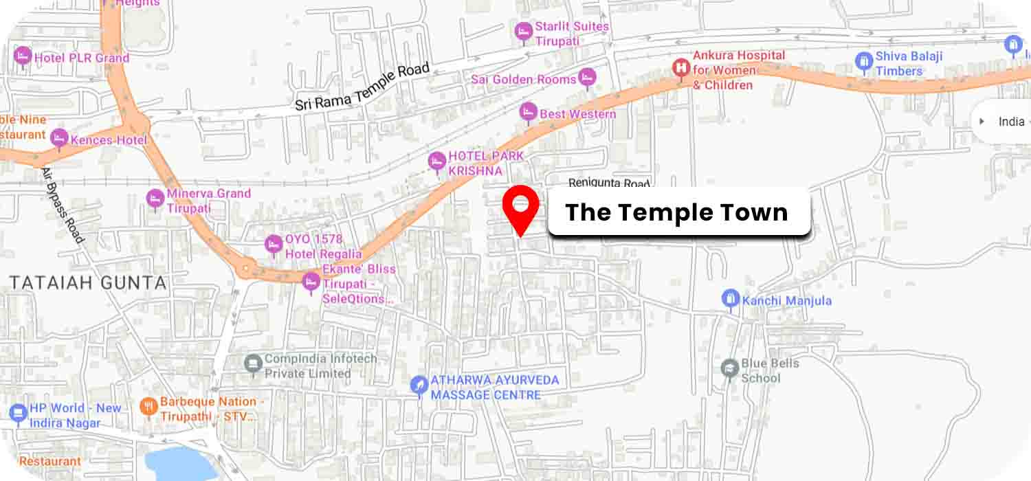 Mayura Temple Town, Tirupati google map location